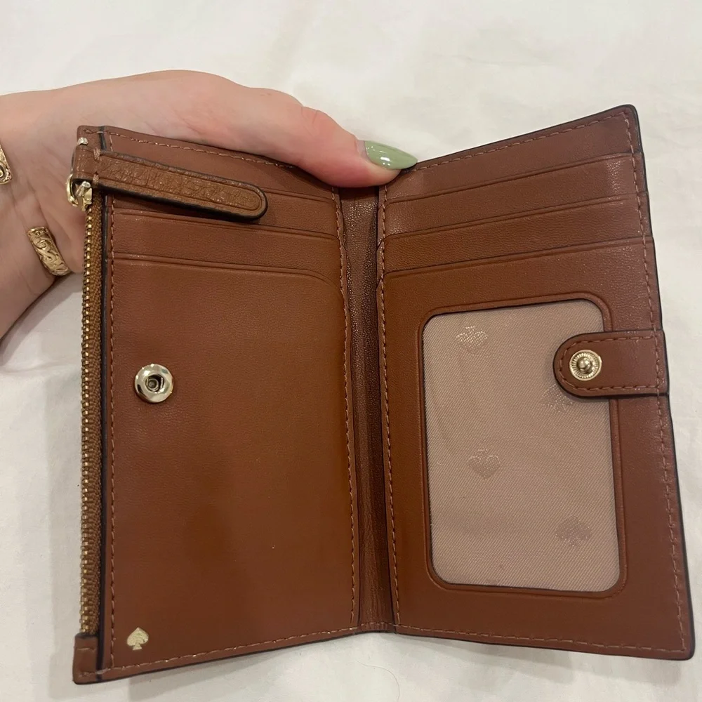 Kate Spade Cognac Leather Zip Pouch - Picture 3 of 4